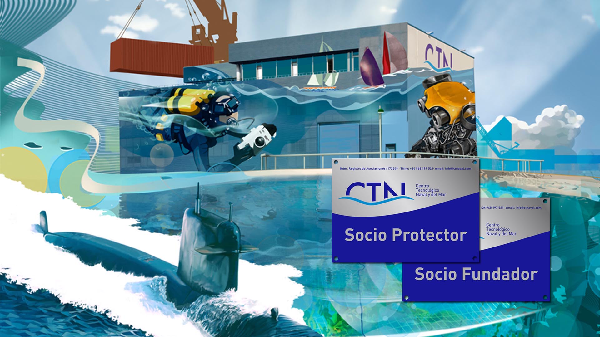 Centro Tecnológico Naval y del Mar, branding online, offline